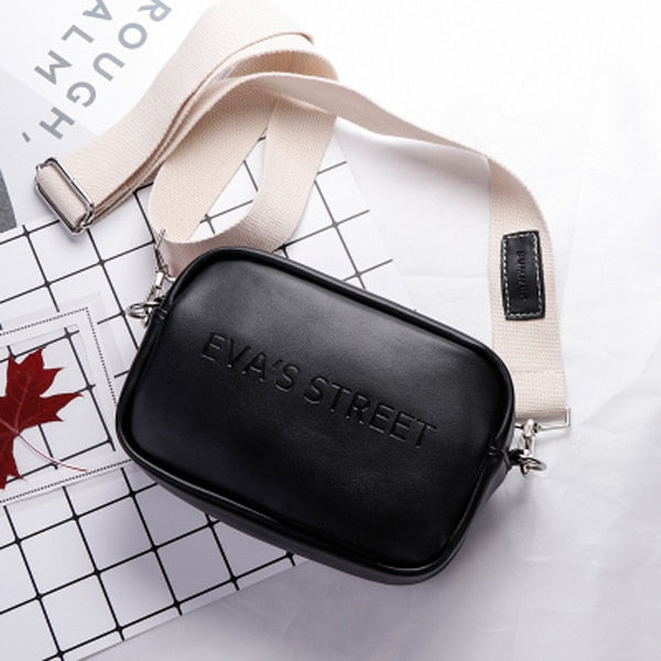 Aliwood Brand Women's Shoulder Bags Simple Flap Designer Leather Embossed Letters Messenger Bags Handbags Females Crossbody Bag