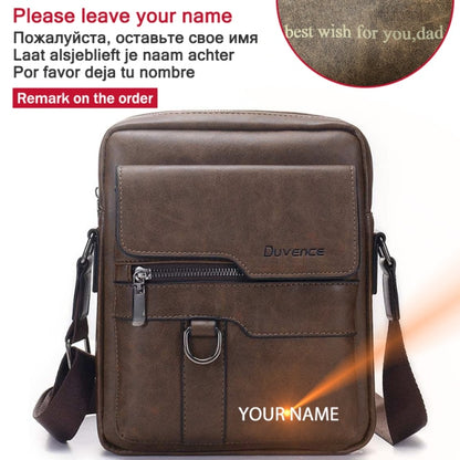 Brand Men Shoulder Bag for 10.4 inches Ipad PU Leather Business Men Messenger Bags Large Man Crossbody Bag Waterproof Travel Bag