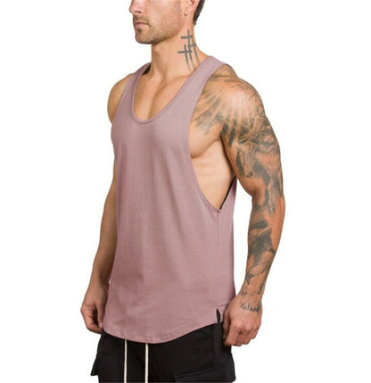 Brand gym clothing cotton singlets canotte bodybuilding stringer tank top men fitness shirt muscle guys sleeveless vest Tanktop