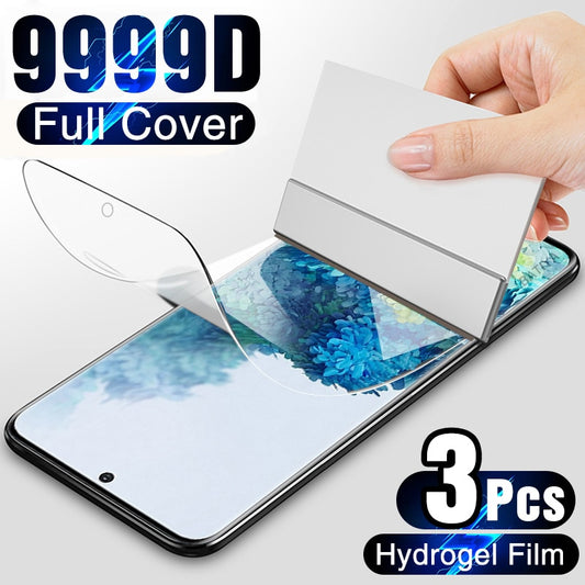3Pcs Hydrogel Film on the Screen Protector For Samsung Galaxy S10 S20 S9 S8 Plus S7 S6 Edge Screen Protector For Note 20 8 9 10