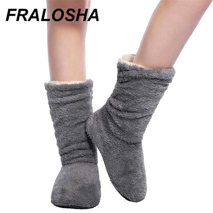 FRALOSHA Women Plush Home Coral Fleece Floor Sock/Slipper Winter Super Soft Warm