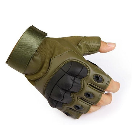 Touch Screen Hard Knuckle Tactical Gloves PU Leather Airsoft Outdoor Sport