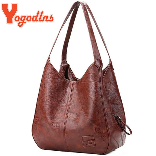 Yogodlns Vintage Women Hand Bag Designers Luxury Handbags Women Shoulder Bags Female Top-handle Bags Fashion Brand Handbags