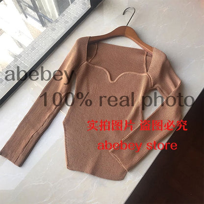 2021 new spring and summer fashion women clothes cashmere square collar full sleeves1