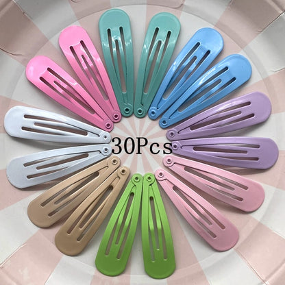 30Pcs 5Cm Kawaii Hair Clips, Bp Pins And Clips Metal Barrettes Styling Accessories