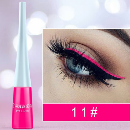 Cmaadu colorful liquid eyeliner blue waterproof long lasting liquid eyeliner diamond matte eyeliner gel cosmetics HF153