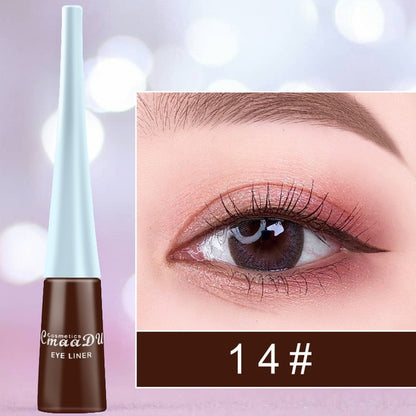 Cmaadu colorful liquid eyeliner blue waterproof long lasting liquid eyeliner diamond matte eyeliner gel cosmetics HF153