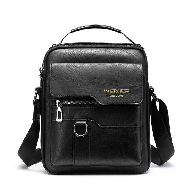 Brand Men Shoulder Bag for 10.4 inches Ipad PU Leather Business Men Messenger Bags Large Man Crossbody Bag Waterproof Travel Bag