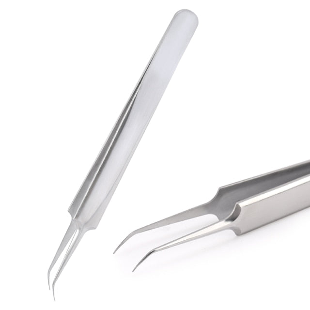 1 Pcs Eyelashes Tweezers Stainless Steel superhard Tweezers High Precision Anti-static tweezers for Eyelash Extensions