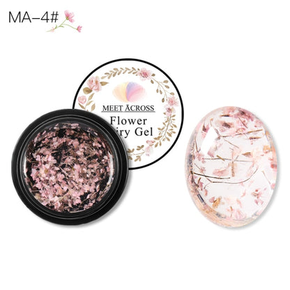 MEET ACROSS Flowers Nail Gel Polish Natural Dried Flower Fairies Series Soak Off UV Gel DIY Nail Art Nails Decoration Painting