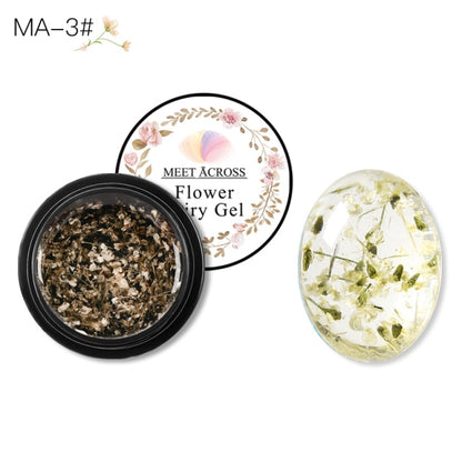 MEET ACROSS Flowers Nail Gel Polish Natural Dried Flower Fairies Series Soak Off UV Gel DIY Nail Art Nails Decoration Painting