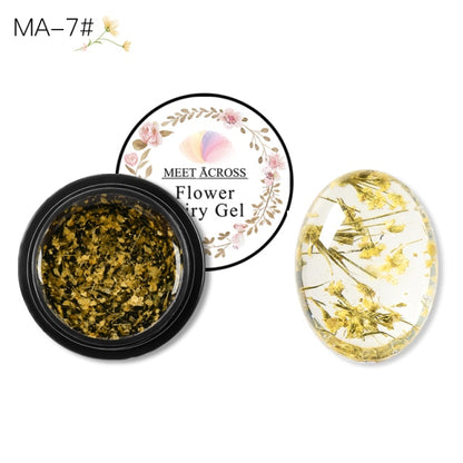 MEET ACROSS Flowers Nail Gel Polish Natural Dried Flower Fairies Series Soak Off UV Gel DIY Nail Art Nails Decoration Painting