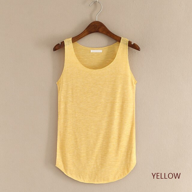 2021 Women's Tube Top For Girls Female Tank Tops Summer Loose Casual O-Neck Sleeveless T-Shirt Fashion Solid Color Cotton Vest