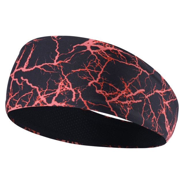 Men Sport Headband Running Fitness Sweatband Elastic Cycling Yoga Gym Headscarf Bicycle Tennis Hair Band Ear Head Bandages Women