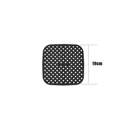 Air Fryer Lined Silicone Pad 7.5/8/8.5/9 Inch Square Round Heat-Resistant Non-slip Reusable Pot Mat Kitchen Accessories Gadgets