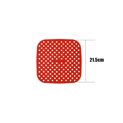 Air Fryer Lined Silicone Pad 7.5/8/8.5/9 Inch Square Round Heat-Resistant Non-slip Reusable Pot Mat Kitchen Accessories Gadgets