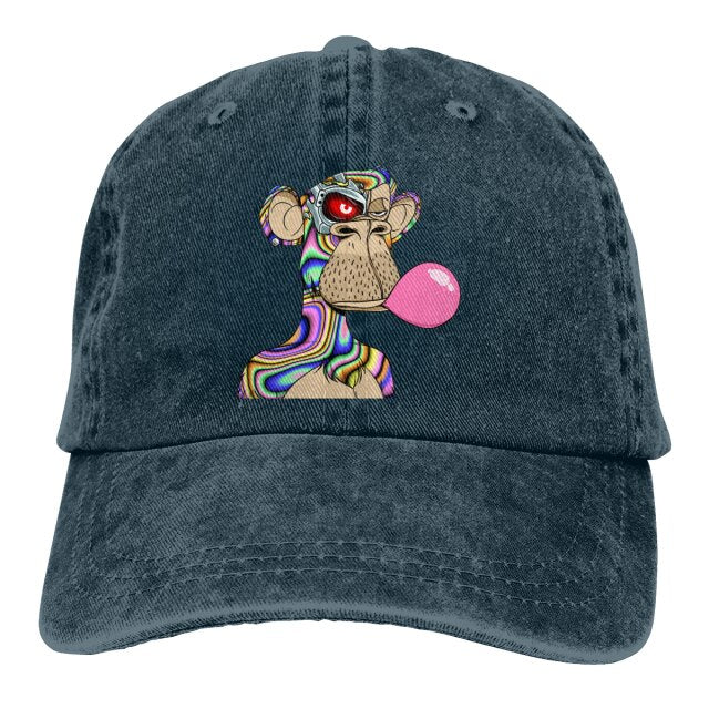 NFT Non Fungible Tokens Multicolor Hat Peaked Women&#39;s Cap Bored Ape Yacht Club #9361 Personalized Visor Protection Hats